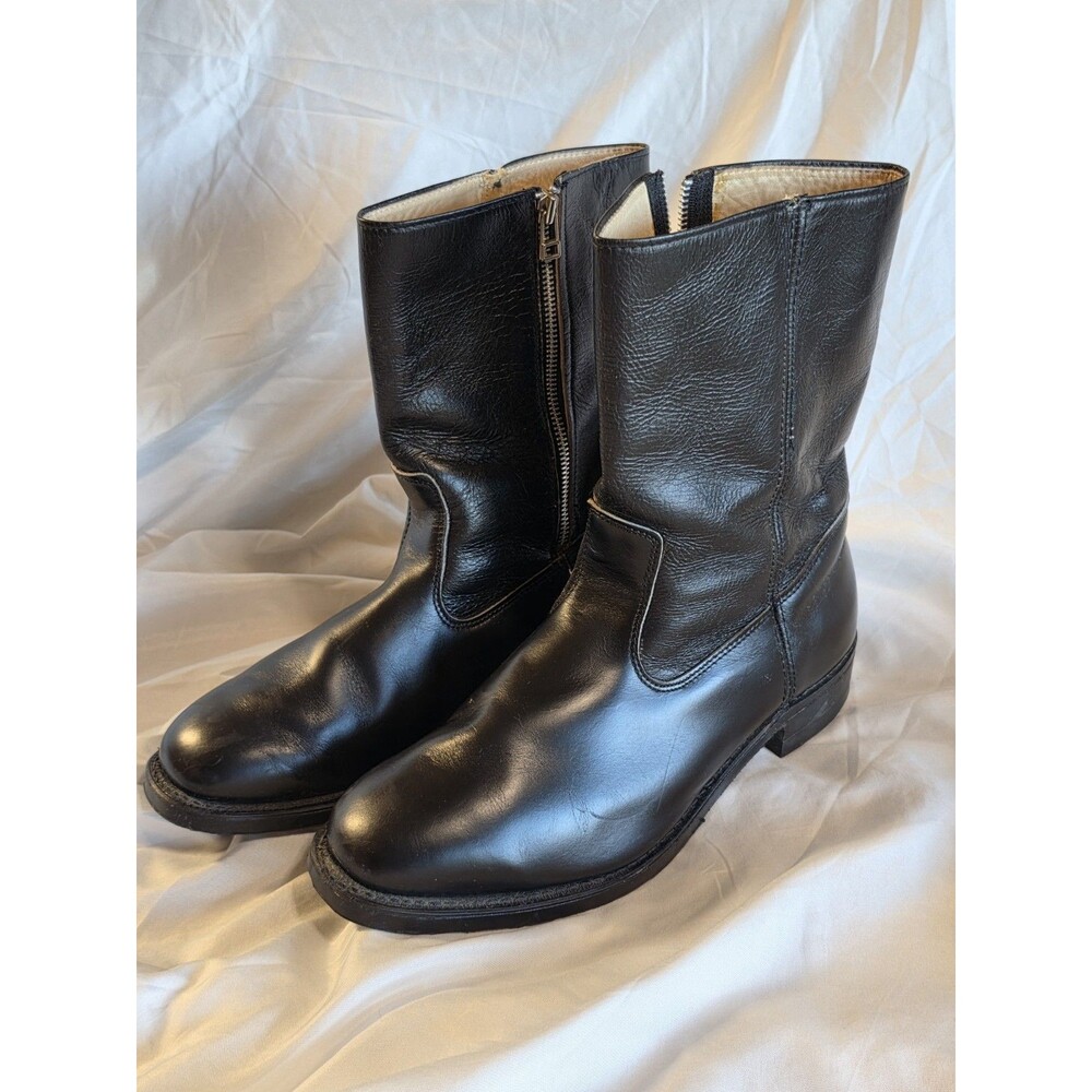 Vintage Thorogood Weinbrenner 1843 Hypalon Black Leather Boots Men 9½ EEE USA